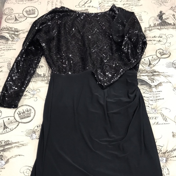 LAUREN RALPH LAUREN Sequined-bodice Jersey Gown - Picture 3 of 8